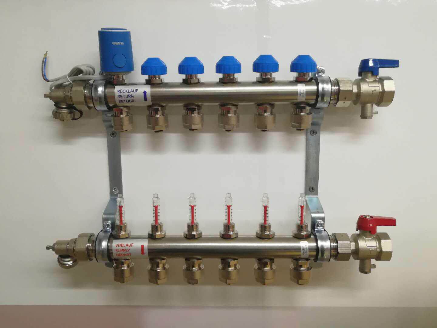 美国沃茨分水器地暖分水器水暖分集水器hkv