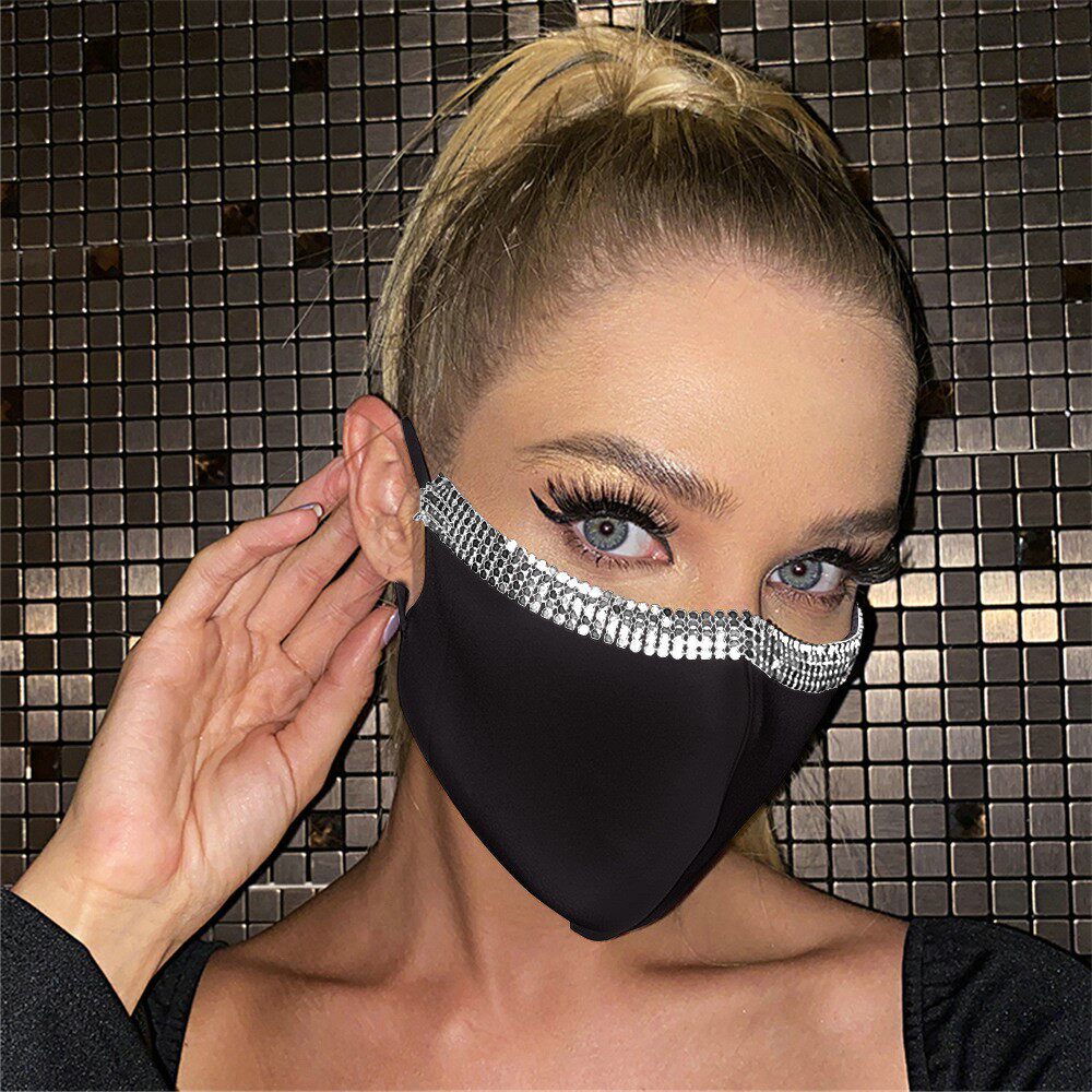 网红口罩跨境钻石男潮个性图案黑色爆款防晒口罩