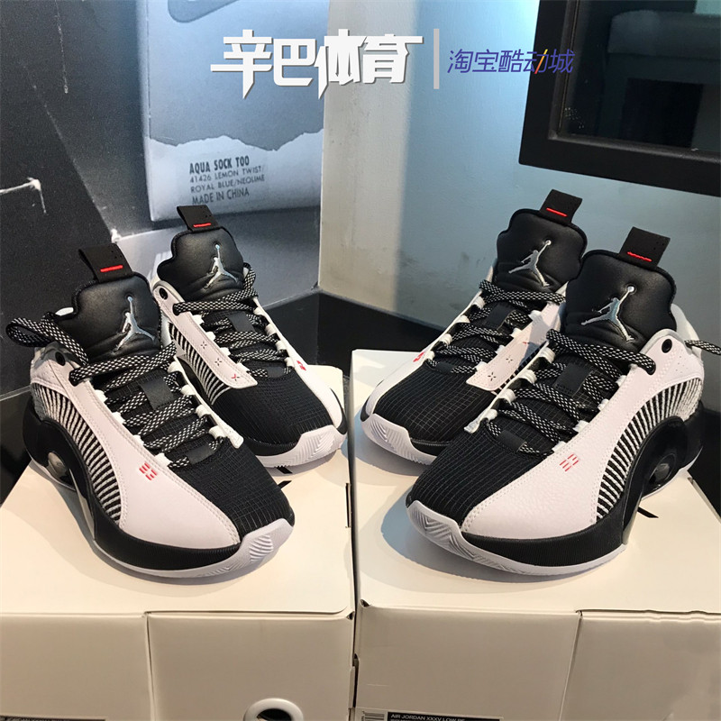 airjordanxxxvlowaj35黑白纯白实战低帮篮球鞋篮球鞋