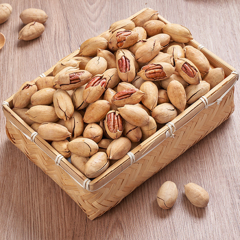 新货碧根500g奶油长寿山核桃坚果炒货干果罐装长寿果