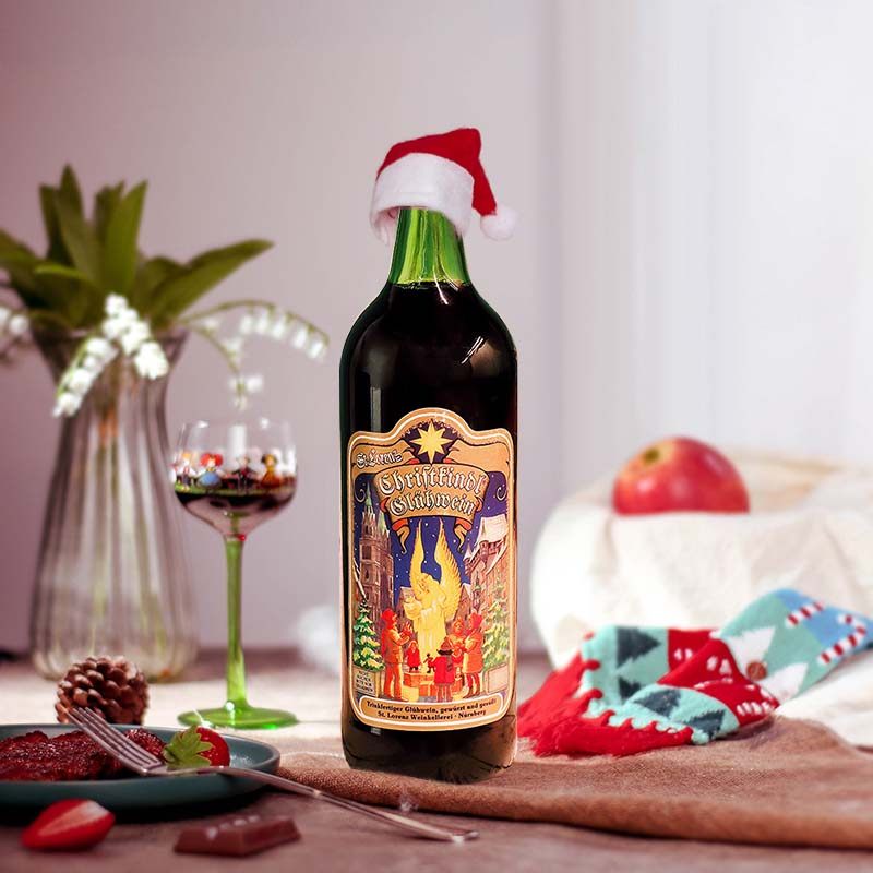 德国原装进口罗兰天使圣诞红酒1l红葡萄酒香料包送甜型葡萄酒含贵腐