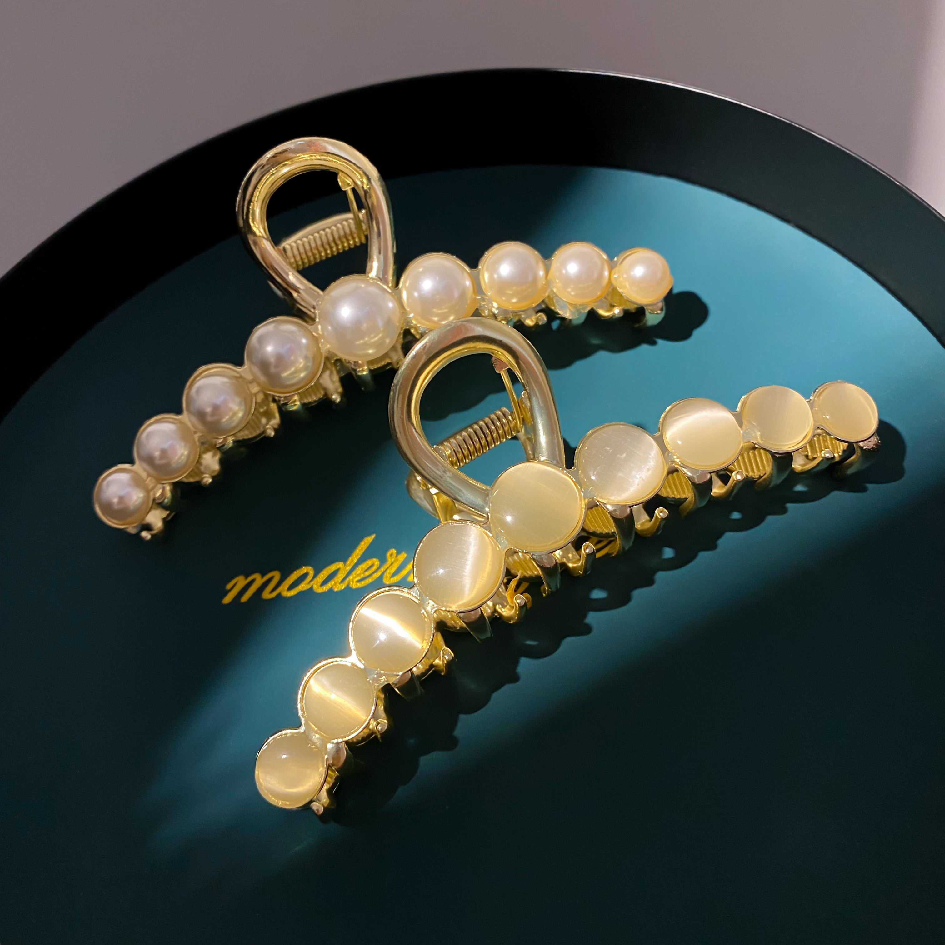 抓夹女盘发高级法式鲨鱼金属后脑勺发夹气质夏大号发饰