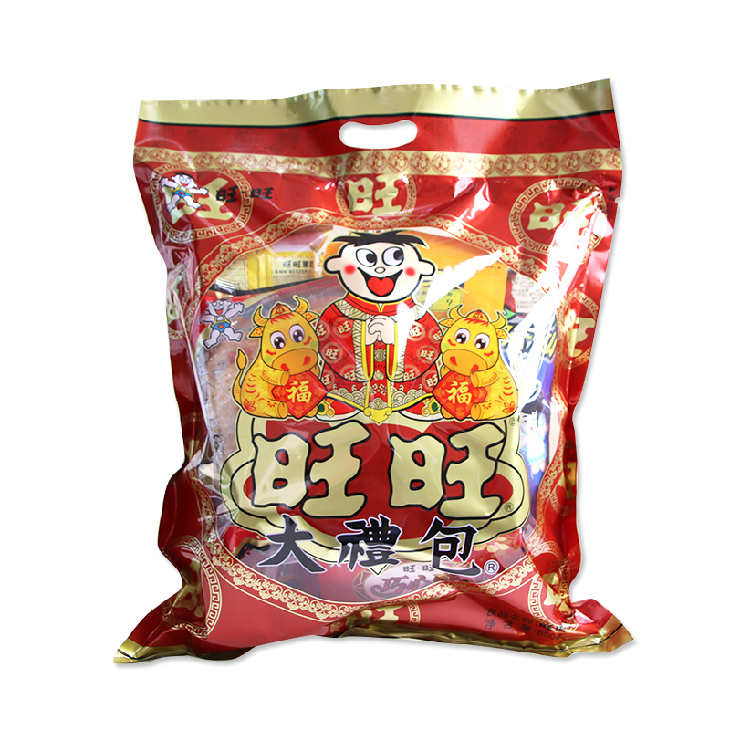 旺旺大礼包650g8袋整箱雪饼仙贝零食春节礼品膨化食品