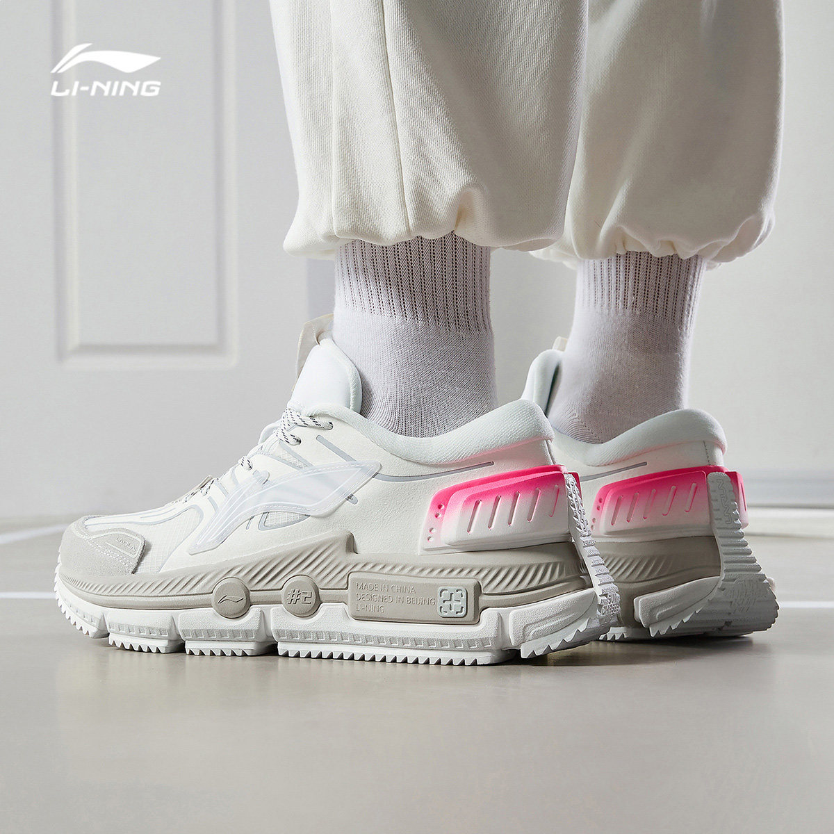 中国李宁跑步鞋男女同款夸essential国潮休闲休闲运动跑步鞋