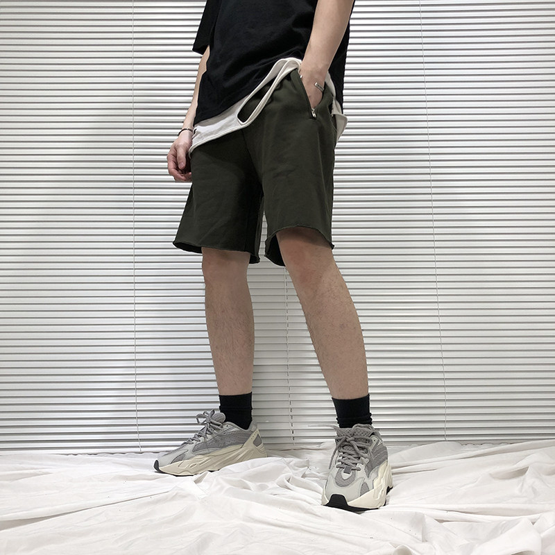 正确版本yeezyseason6侃爷神裤纯色宽松五分嘻哈休闲裤