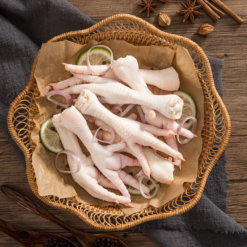 新鲜冷冻生鸡爪 4斤 冷冻长鸡爪大鸡爪生鲜鸡爪 1kgx2袋