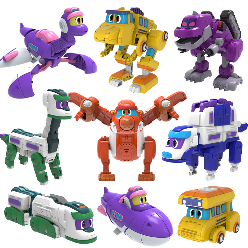 灵动创想帮帮龙出动第五季新品变形车恐龙火车飞机棒棒龙男孩玩具