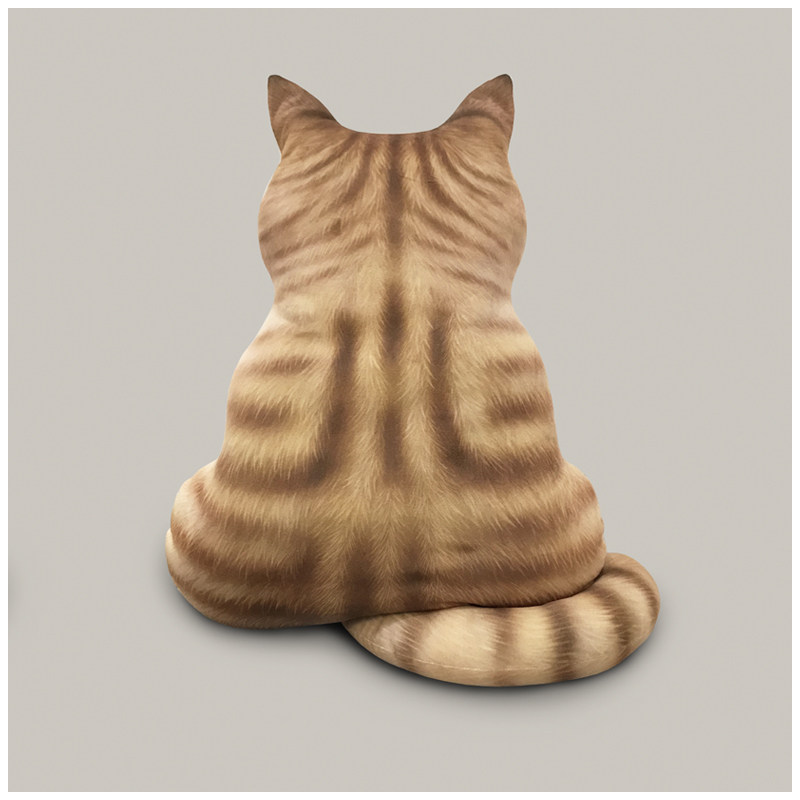 背影猫咪抱枕公仔沙发靠垫床靠背可爱ins网红咖啡店女生礼物靠枕