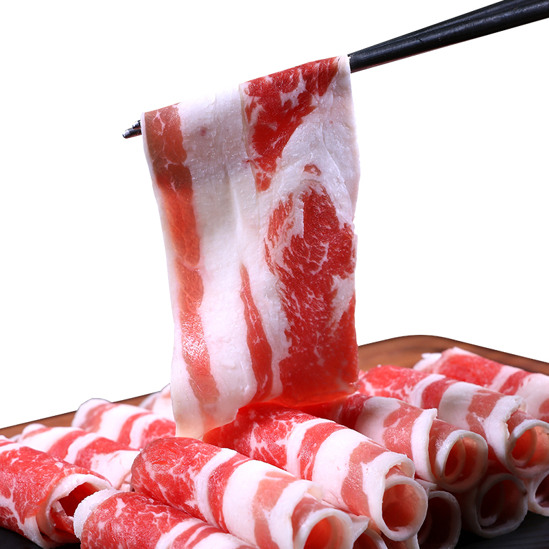 甄牛澳洲原切谷饲安格格斯肥牛卷片火锅食材牛肉卷