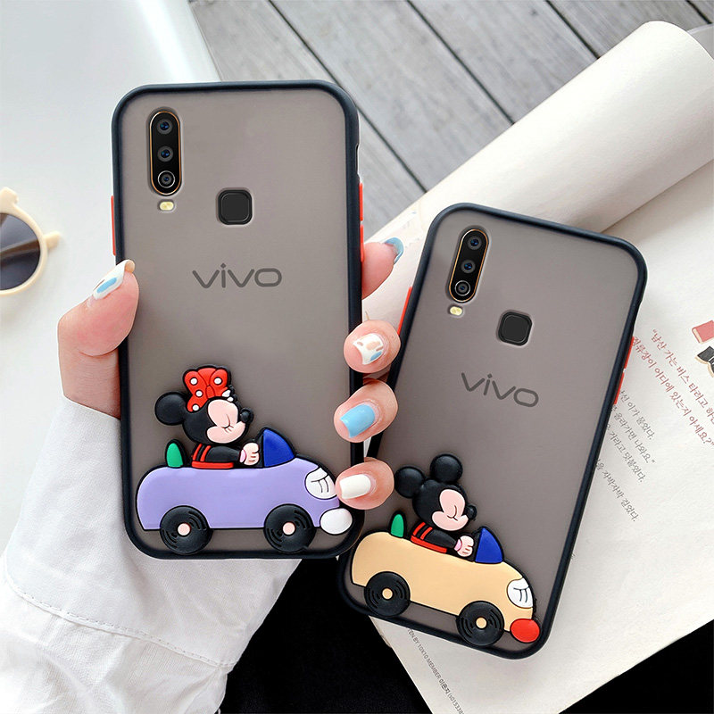 vivoy3软包防摔外壳vivoy5sx卡通情侣手机套y95硅胶手机保护套