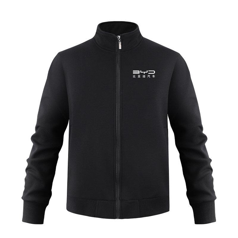 定制byd比亚迪汽车4s工装工作服logo外套立领卫衣