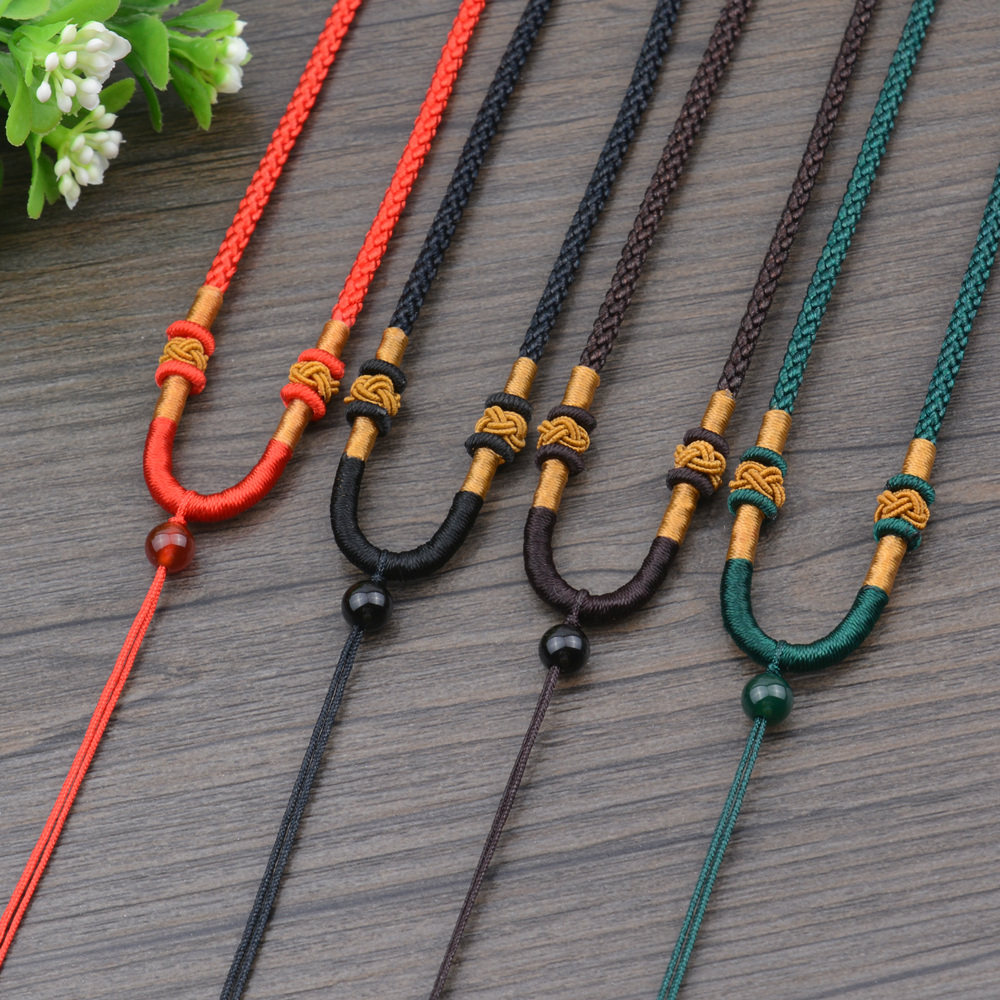 粗款吊坠挂绳翡翠貔貅项链绳子挂脖玉石玉佩绳