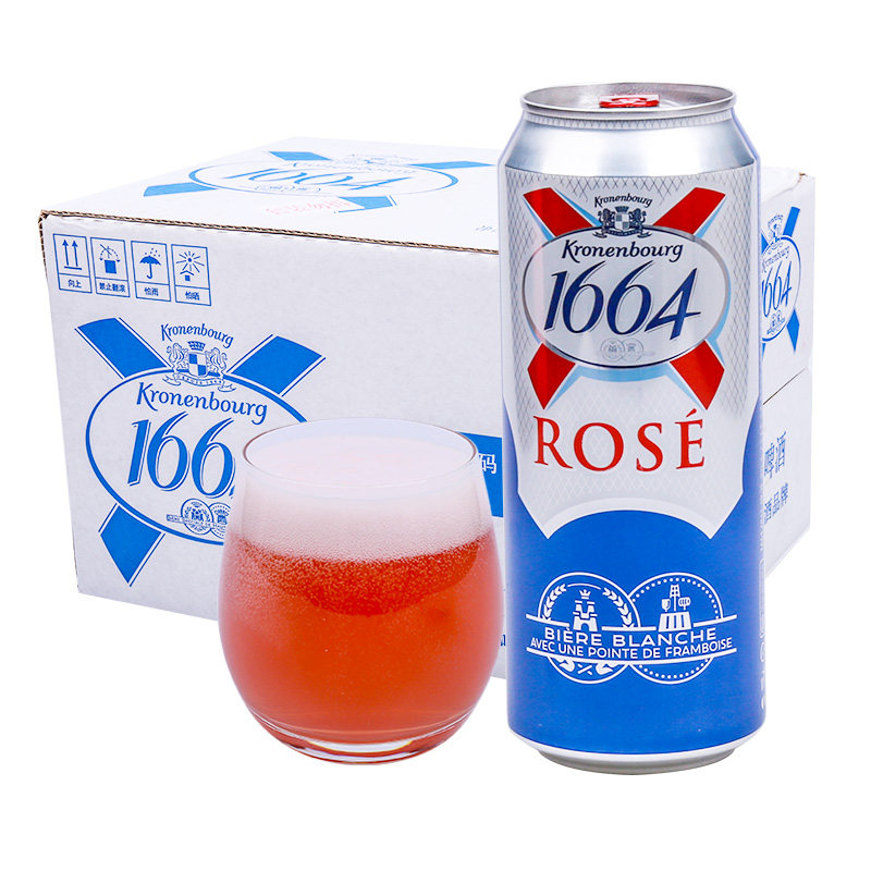 嘉士1664桃红果味白啤500ml12罐整箱凯旋精酿啤酒