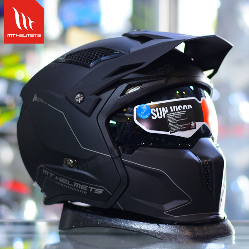 西班牙mt摩托车头盔街霸哈雷夏季个性机车半盔摩托车头盔