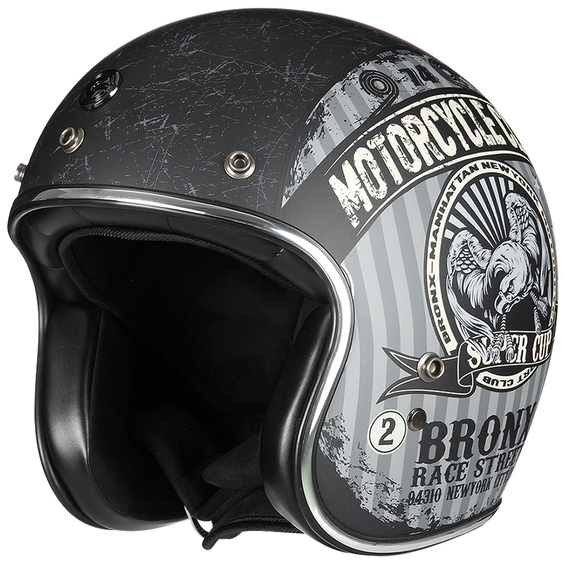 cfr摩托车复古机车头盔大码4xl哈雷半盔男女摩托车头盔