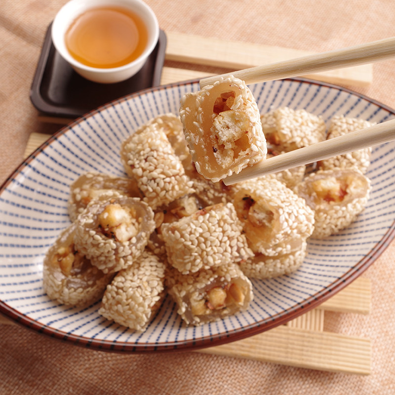 500克普宁潮汕特产网红小吃零食椰蓉鸭脖子糖芝麻明糖软糖能量棒