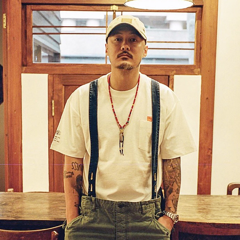 余文乐mdns潮牌2020夏季新款日系口袋短袖恤男t恤