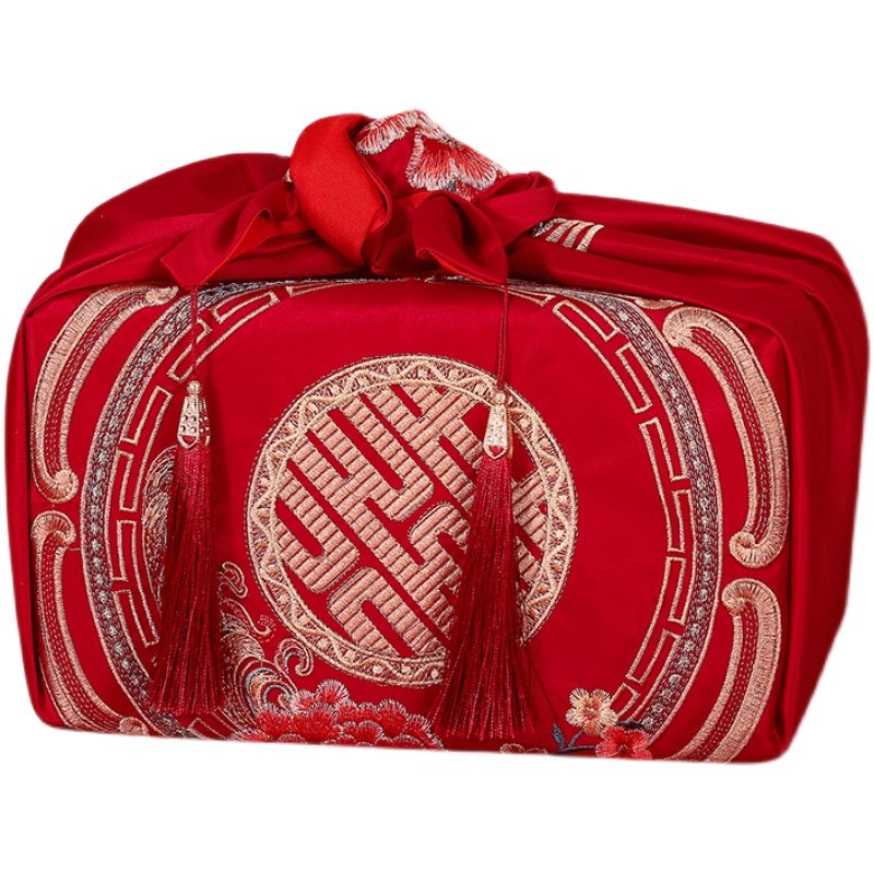 包袱结婚用品婚庆布婚庆布包袱包裹喜盆陪嫁新娘创意礼盒