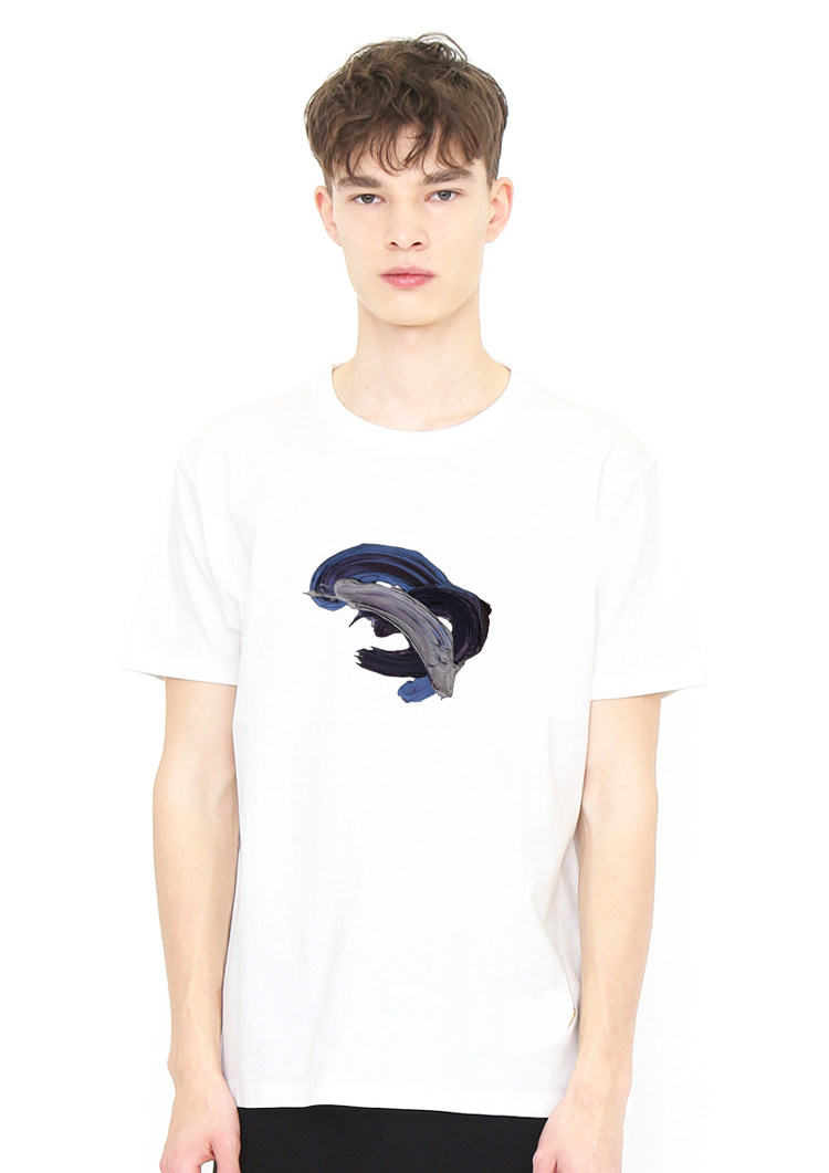 独立设计艺术创意油画笔触文艺百搭男女女款纯棉t恤