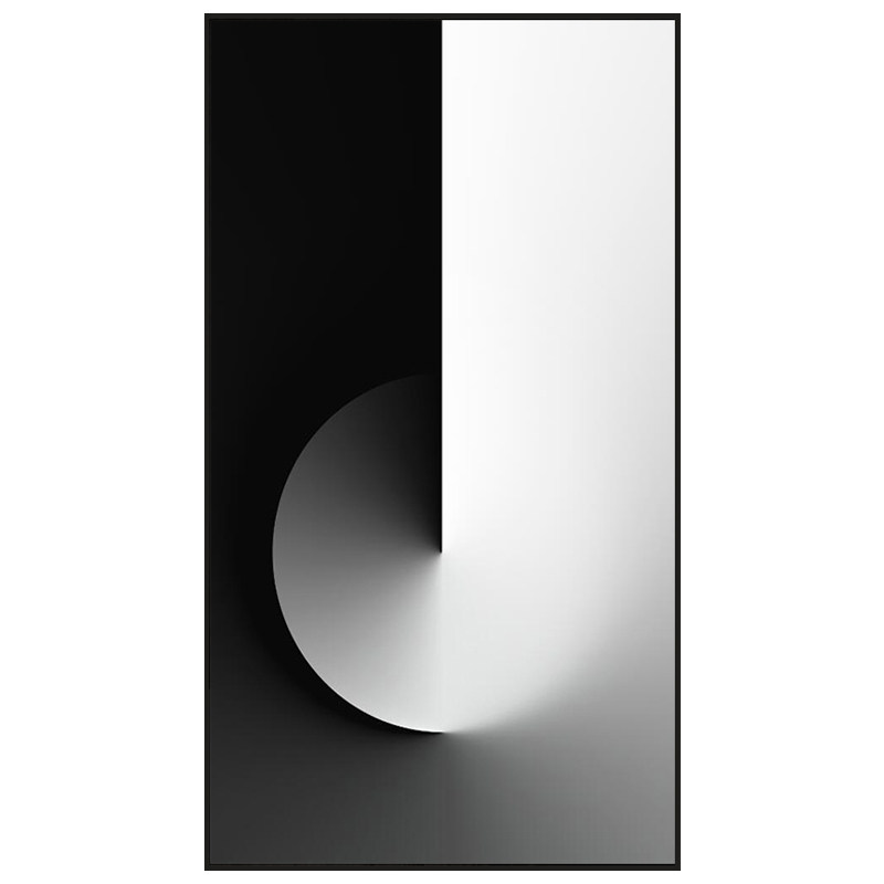 现代简约黑白灰渐变抽象装饰画高端立体感创意竖版挂画现代装饰画