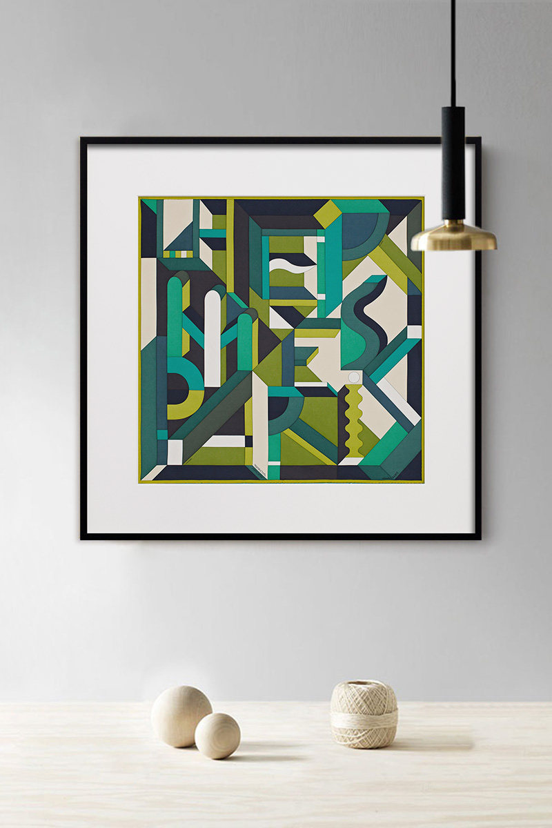 现代几何色彩拼色艺术装饰画样板客厅餐厅卧室样板房现代装饰画