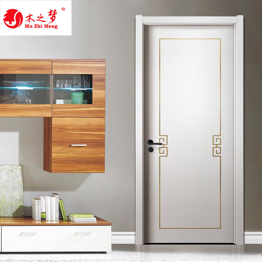 之梦木门简约时尚室内房门卧室套装金属铜条室内门