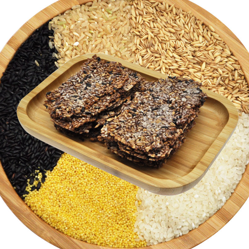 延边杂粮五谷无油手工韩式锅巴油炸低脂糖代薄脆饼干