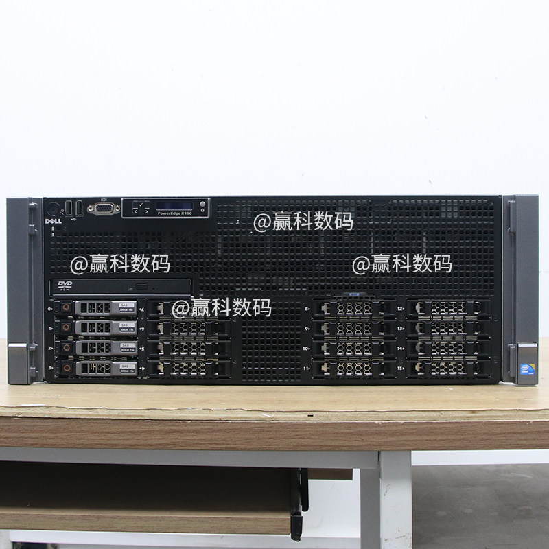 戴尔r910二手4u机架服务器80核4路e7 dell 4870数据运算渲染主机