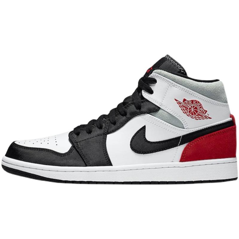 airjordan1midaj1中帮黑白红拼接黑脚趾小union852542100