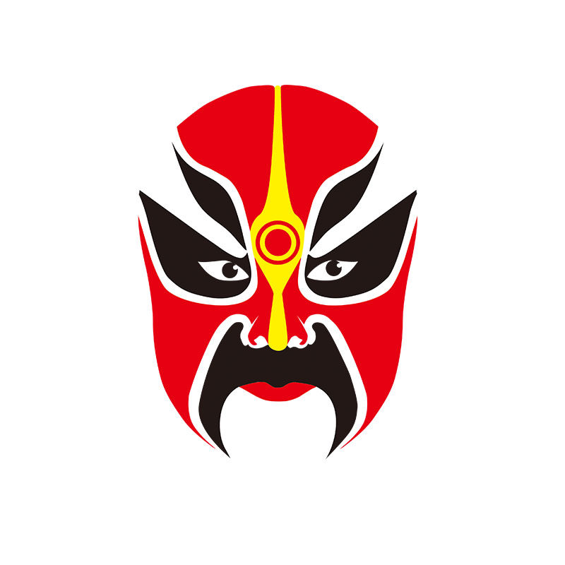 火锅店墙面装饰贴画复古个性创意脸谱墙贴