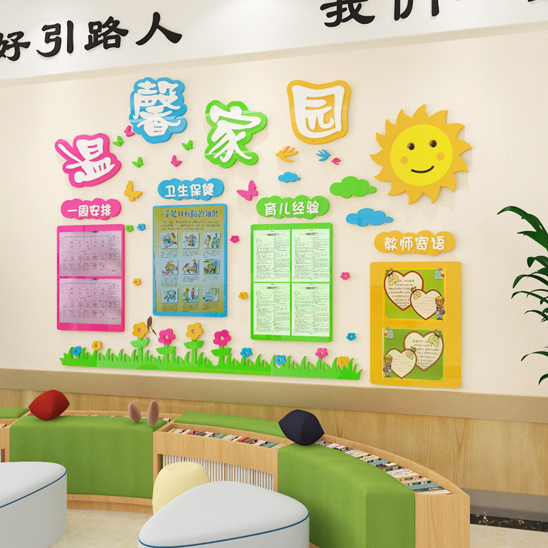 幼儿园家园共育栏装饰教室墙面面墙环创主题公告栏墙贴