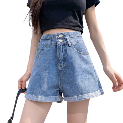 短裤女超高腰显瘦夏季薄款年宽松超短热裤牛仔裤