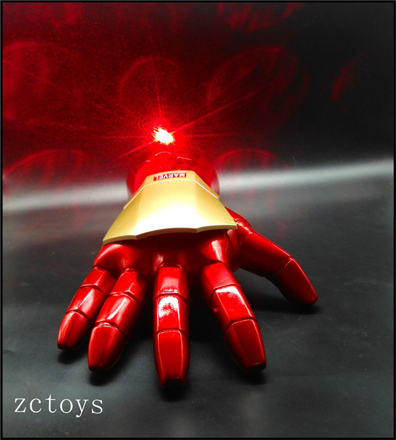 现货可穿穿戴钢铁侠手套发声发光cosplay头盔道具潮玩盲盒