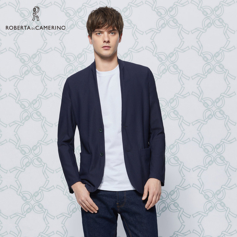 roberta诺贝达春夏男装单西春秋休闲外套西装上衣西服