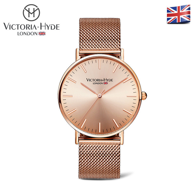 vh.london手表男潮 学生时尚简约休闲钢带款男士手表防水小众dw