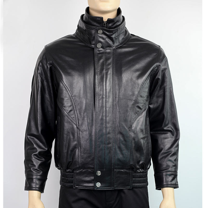 头层牛皮骑行服男摩托车飞行服员皮夹克夹棉真皮空军冬怀旧飞行服