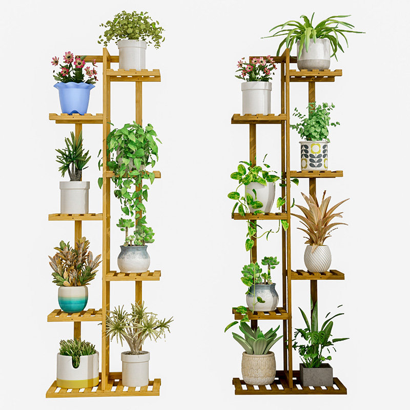 花架子多层室内置物架阳台简约多肉花盆架实木客厅落地省空间特价