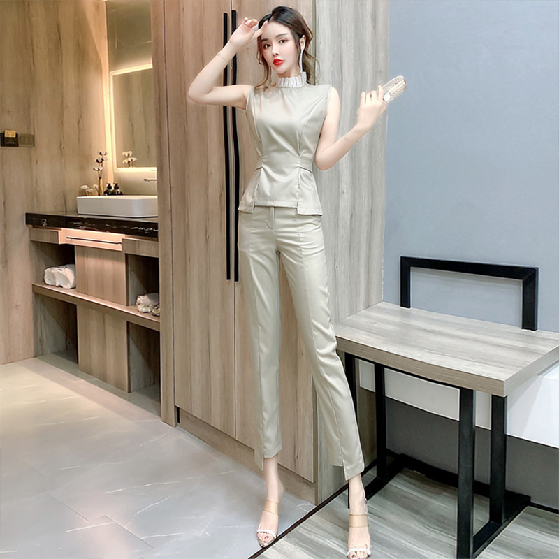 女神范套装2022年夏季新款女装时尚轻熟风气质洋气减龄御姐两件套