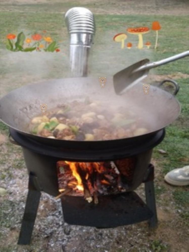 锅灶野营用品方便室外柴火烤火土灶移动式厨具新型野餐炉具