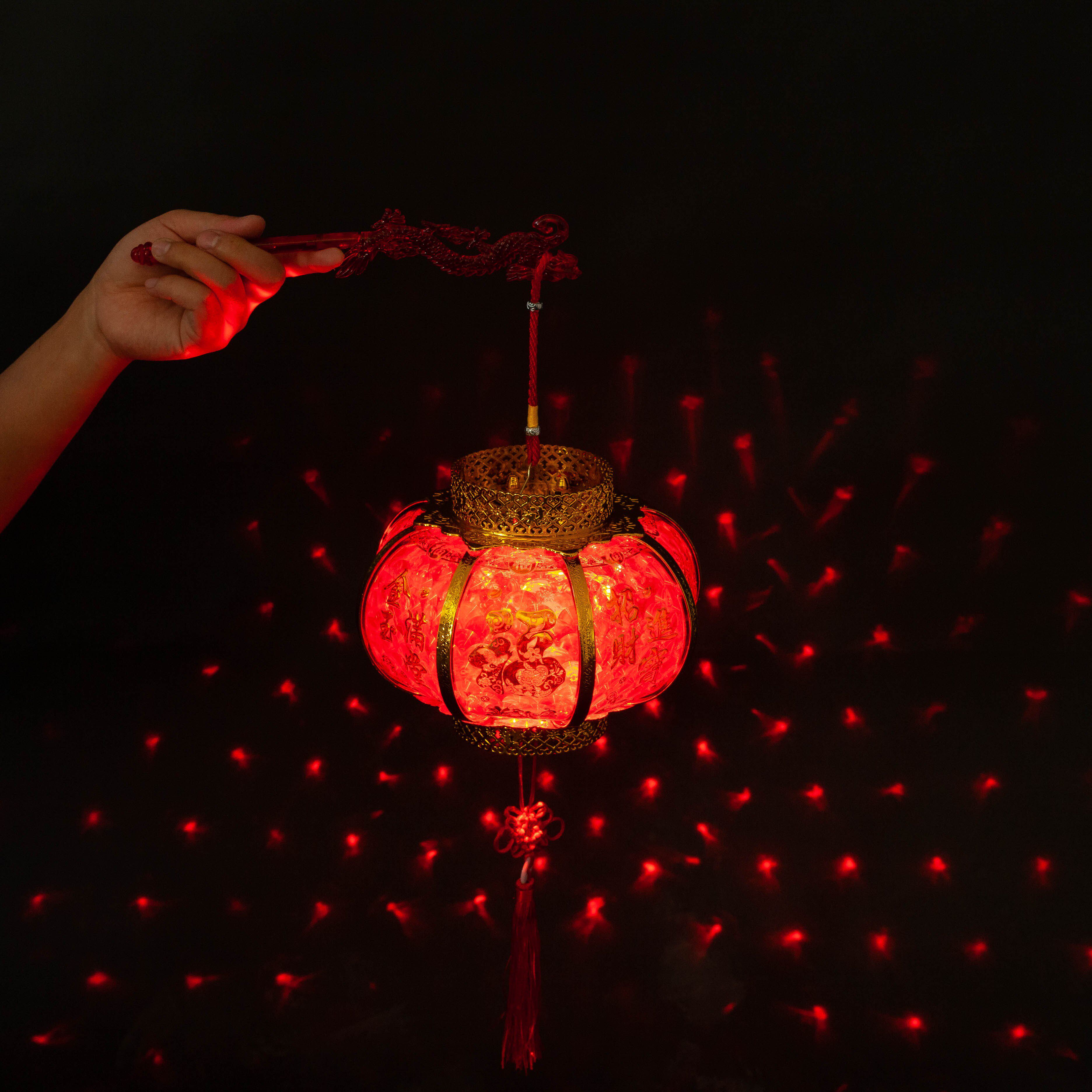 灯笼配件全新七彩旋转红色led灯珠转电机阳台灯笼