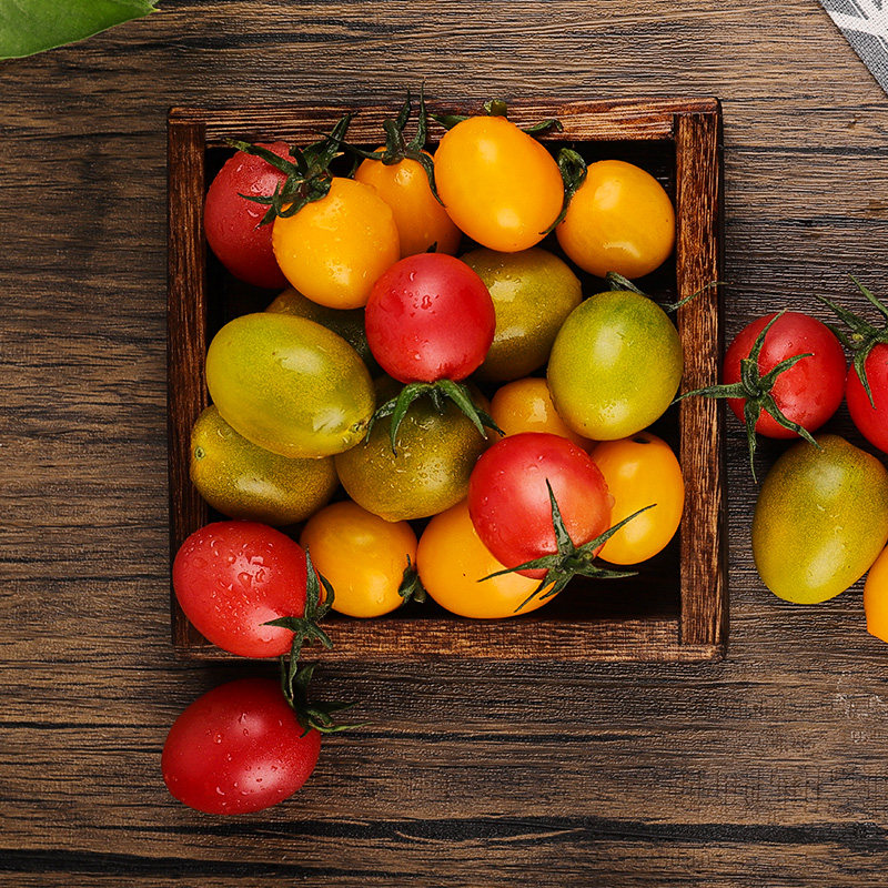 鲜馥三色小番茄3斤圣女果柿子西红柿夏日阳光口蜜番茄