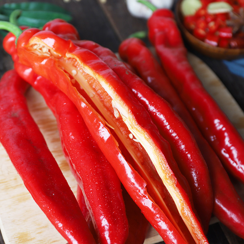新鲜大红辣椒5斤装辣椒农家自种红辣椒菜椒尖椒蔬菜可做辣椒酱