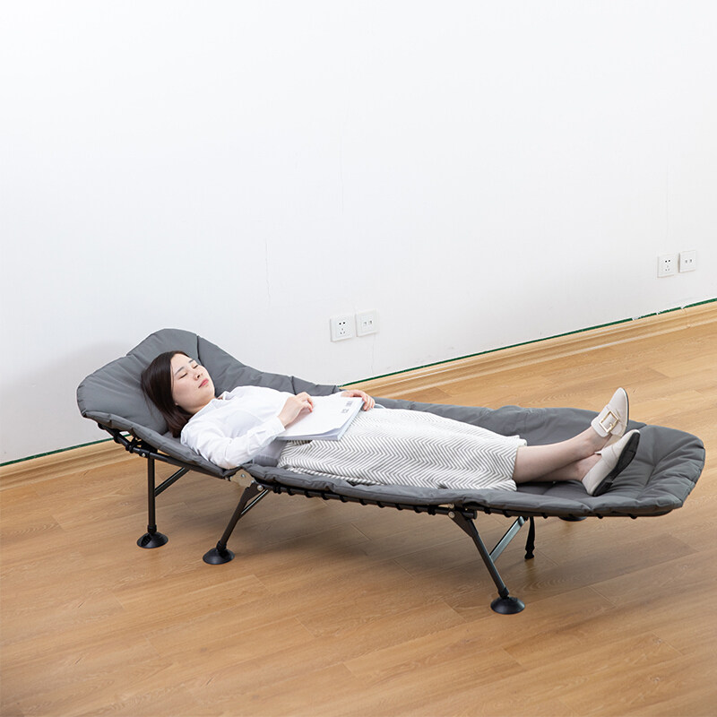 得力折叠椅躺椅午休午睡床便携阳台休闲家用靠椅靠椅懒人沙发椅子
