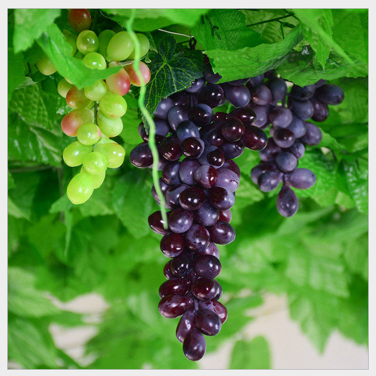 仿真葡萄假葡萄串仿真水果道具提子塑料花假花室内吊顶装饰藤条花