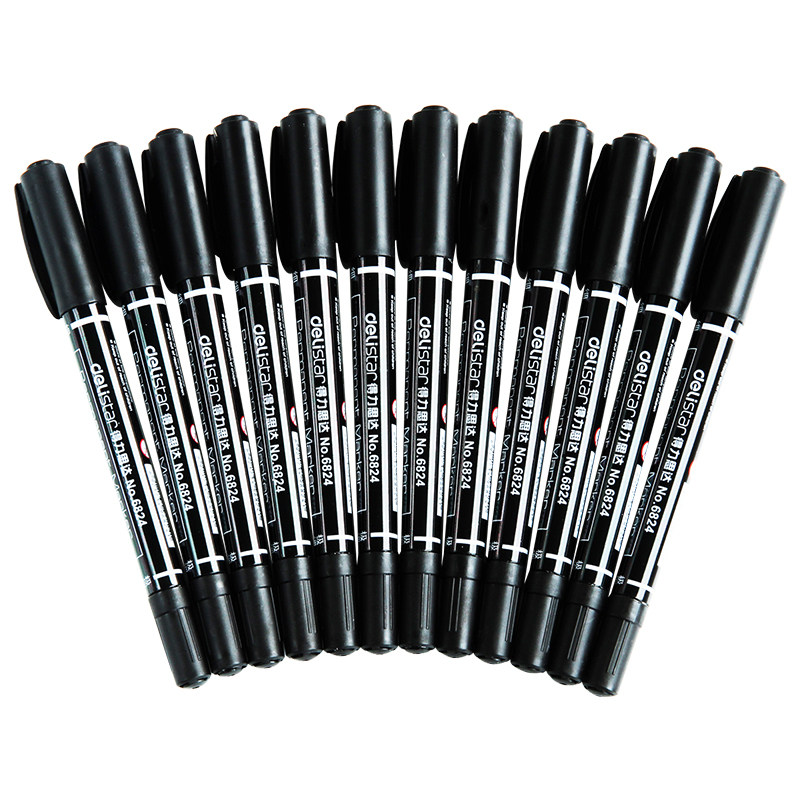 勾线笔双头油性学生防水快递图画绘图涂鸦描线笔记号笔