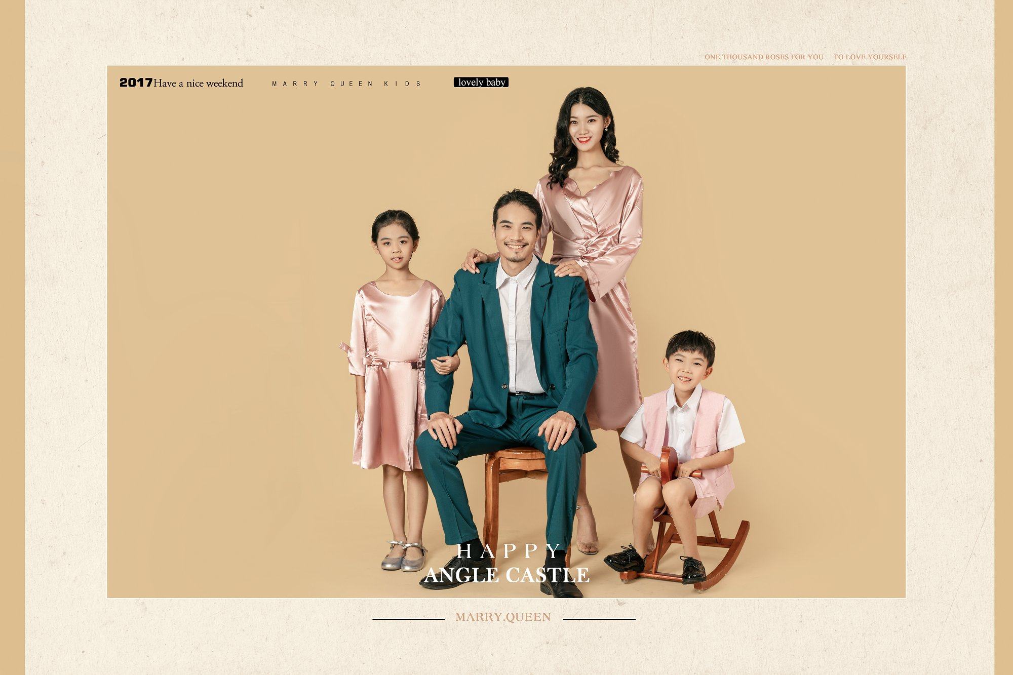 2019影楼新款亲子装 儿童拍照服装 韩版全家福主题摄影拍照服装