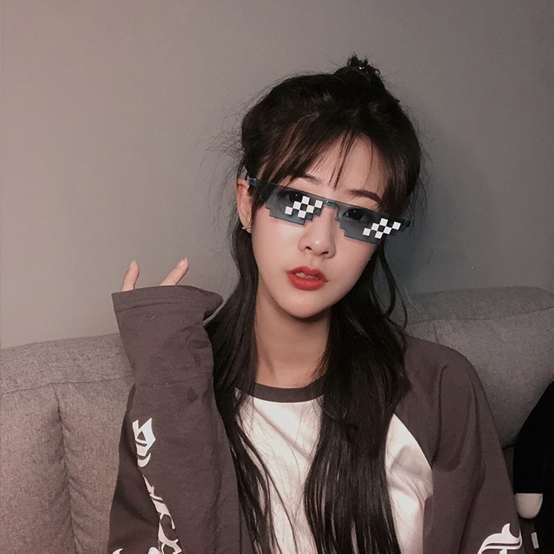 thuglife大马像素墨镜沙雕墨镜蹦迪镜墨镜太阳镜装逼恶搞眼镜