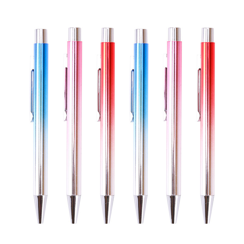 按动黑色笔赠碳素考试学生05mm动笔水性按压中性笔