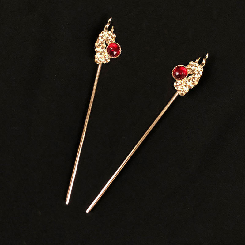 唐风敦煌坦领明制汉服金环光圈额饰古风发簪发饰