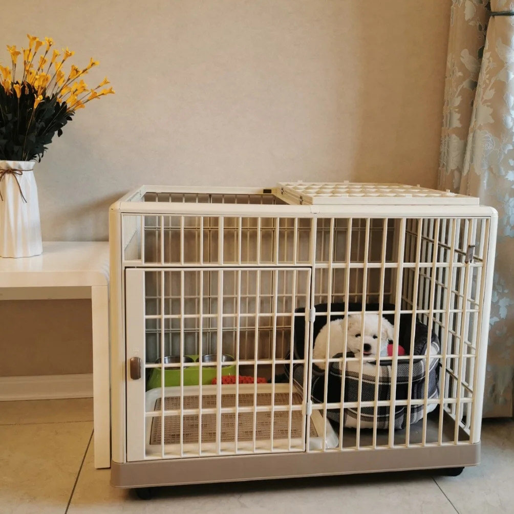 爱丽丝狗笼室内中小型犬法斗泰迪柴犬爱丽思狗笼子树脂围栏带厕所